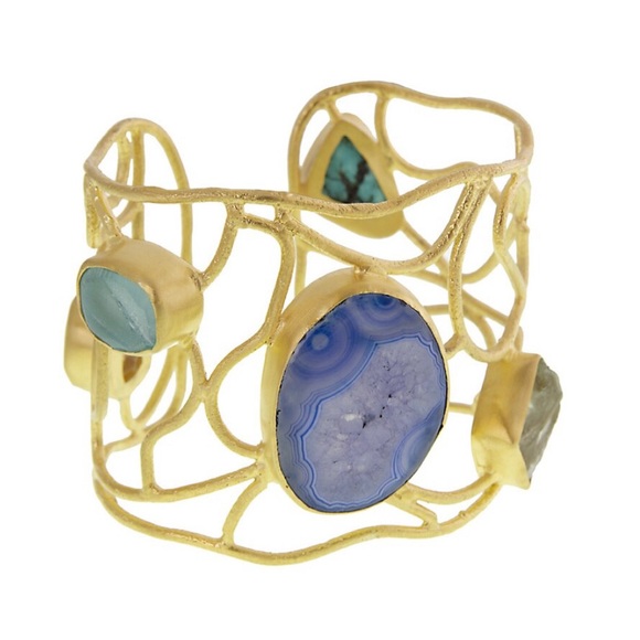 Exotic Stone Hand Crafted Cuff,NWT